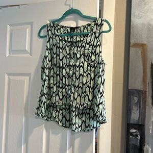 Forever 21  green (mint) with black print tank